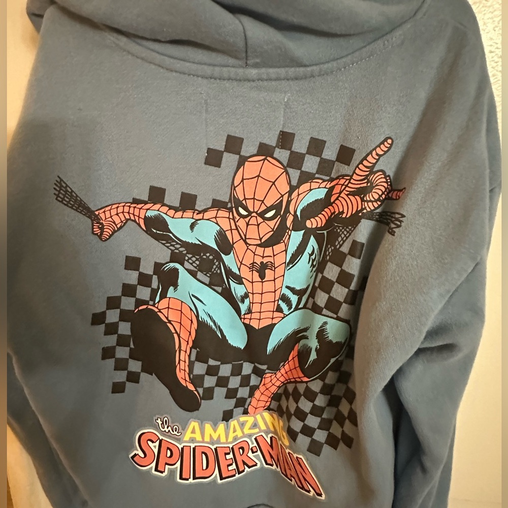 🕷️🕸️BOYS SPIDER MAN HOODIE - PRELOVED